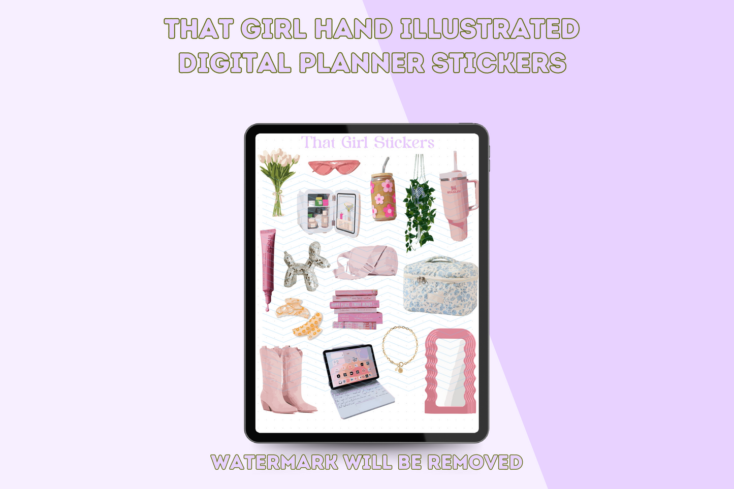 That Girl Hand Illustrated Digital Planner Stickers