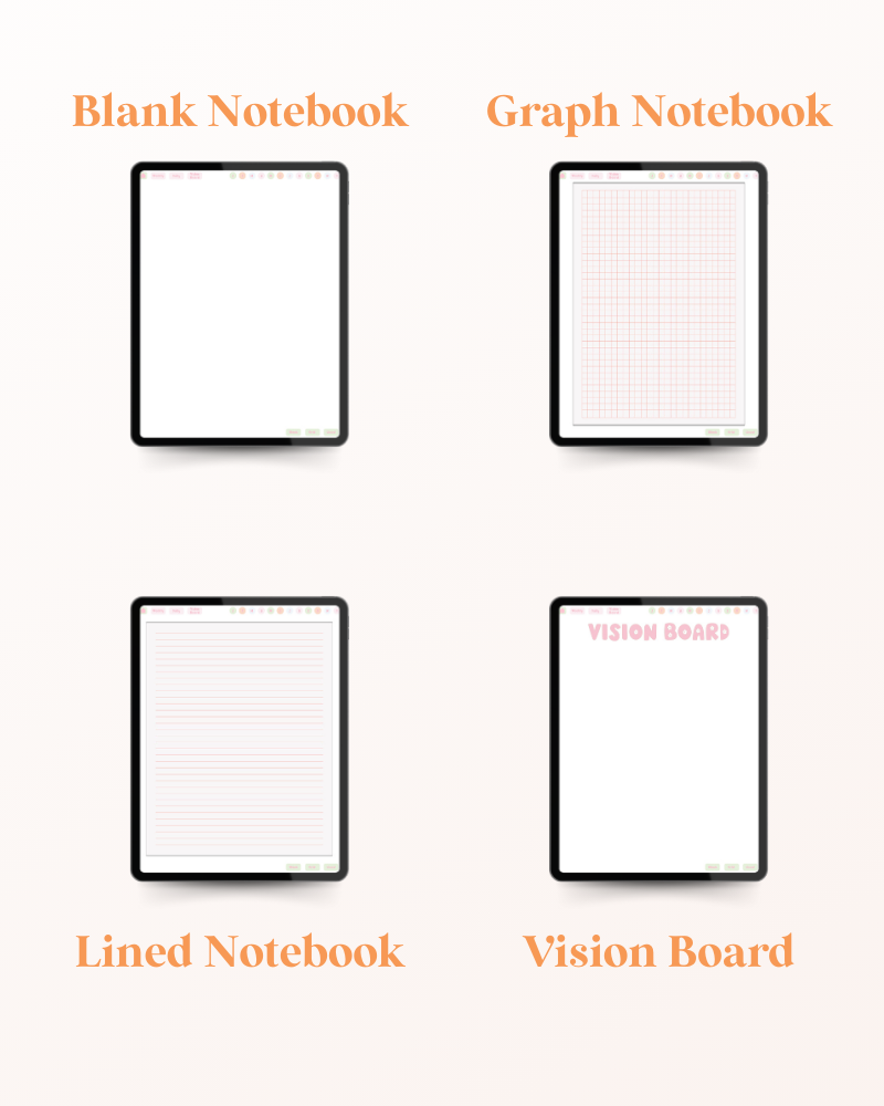 Undated Flower Digital Planner