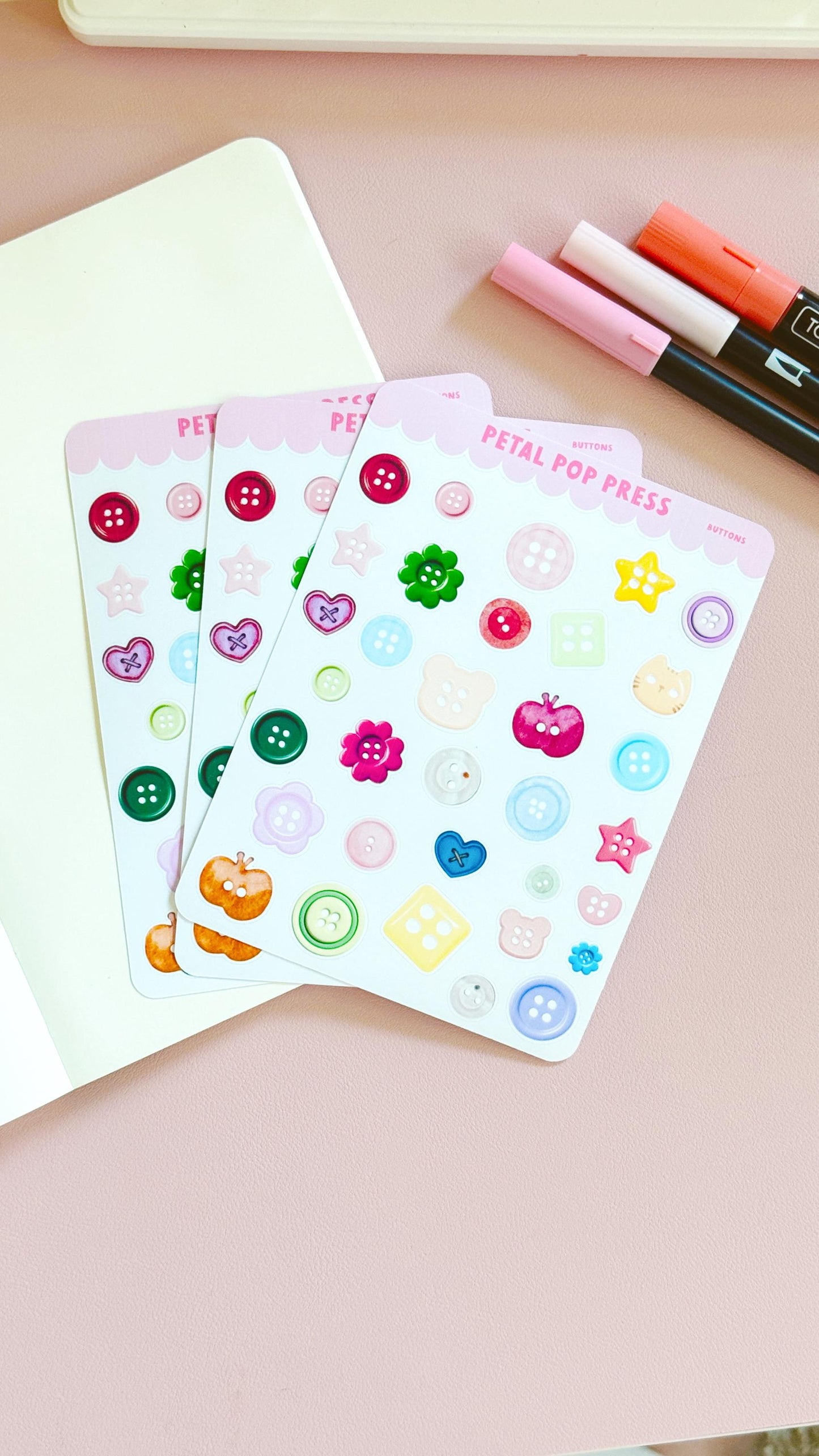 Junk Journaling Buttons Ephemera Stickers, Junk Journal Stickers, Stickers for Junk Journal Spreads, Buttons Junk Journal Stickers