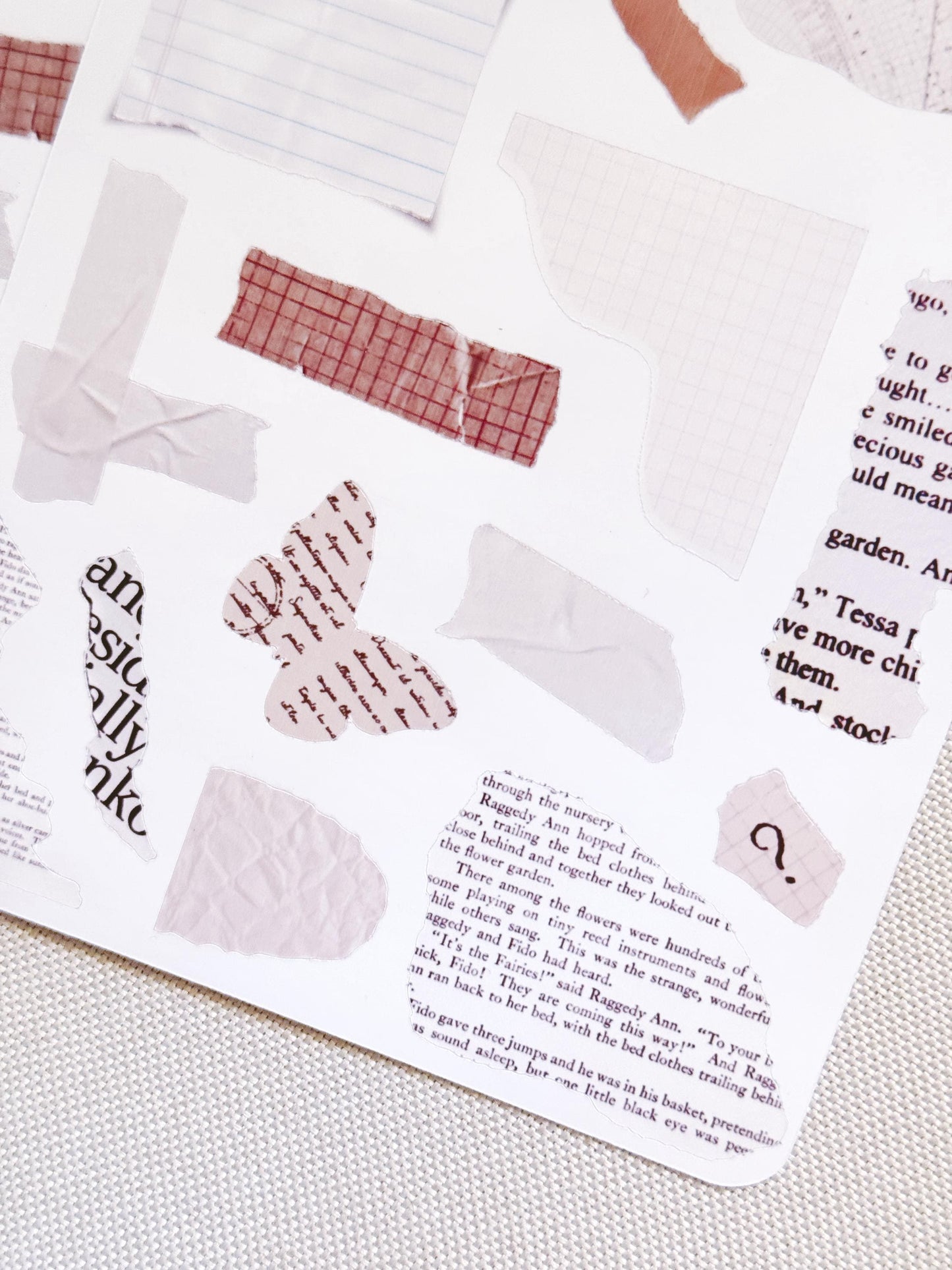 Junk Journaling Ephemera Stickers, Junk Journal Stickers, Stickers for Junk Journal Spreads, Realistic Junk Journal Stickers