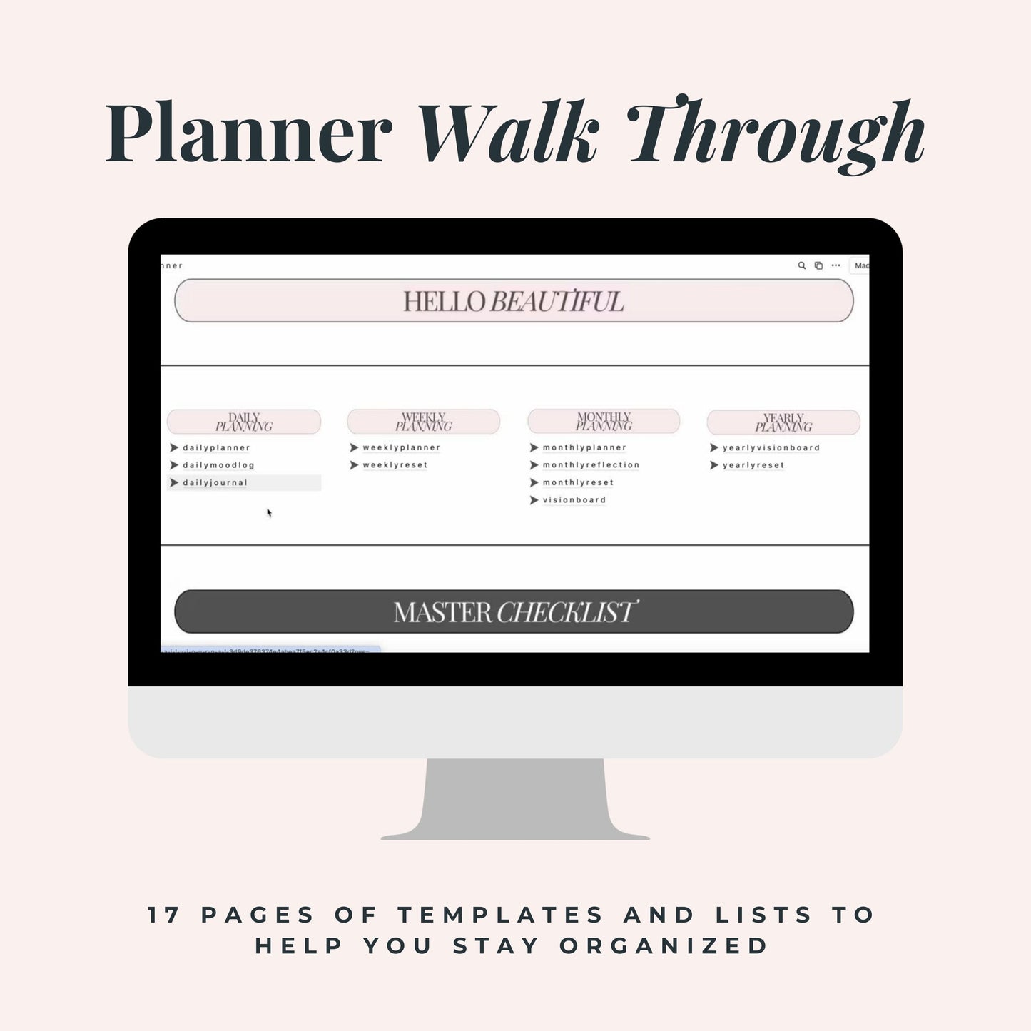 Aesthetic Notion Life Planner