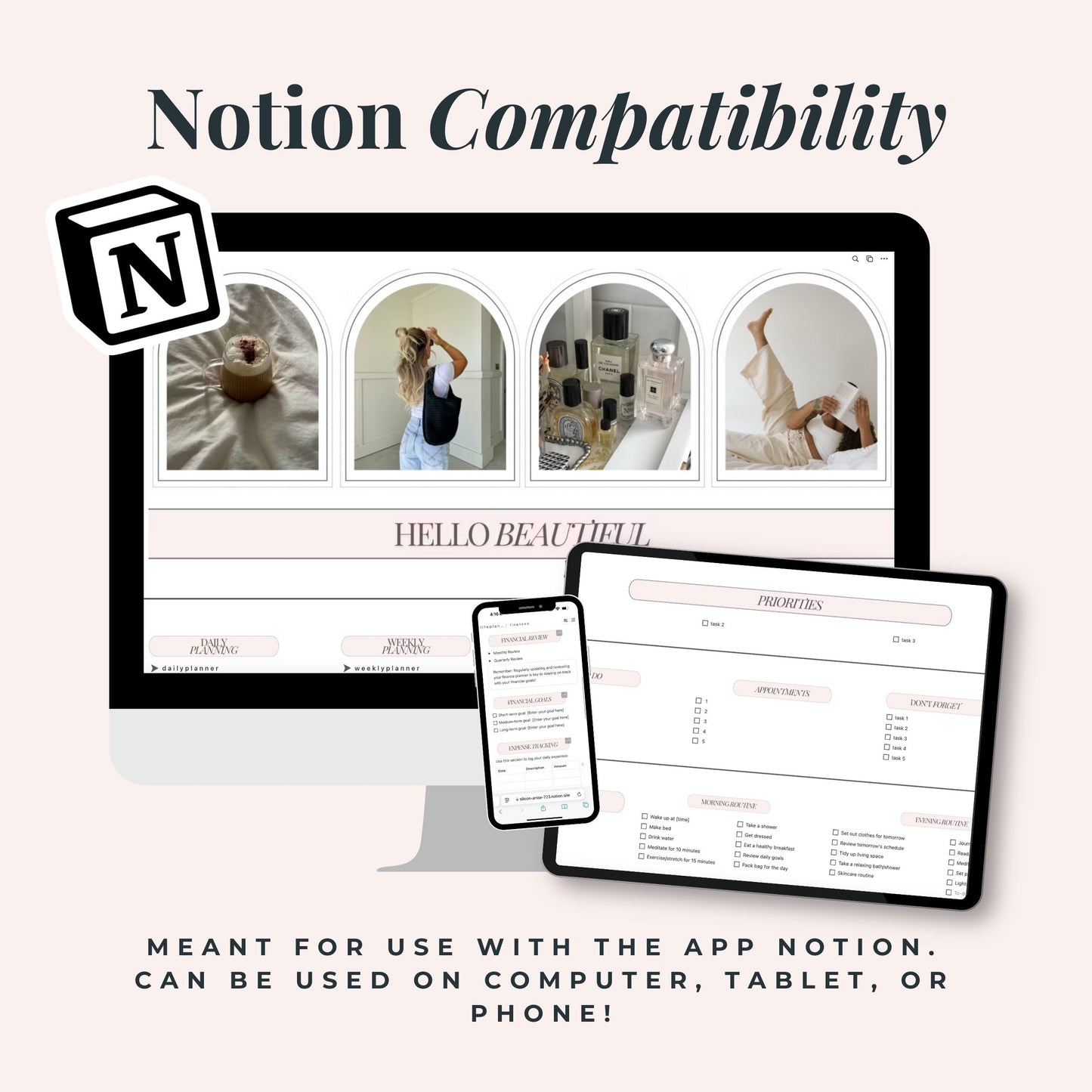 Aesthetic Notion Life Planner