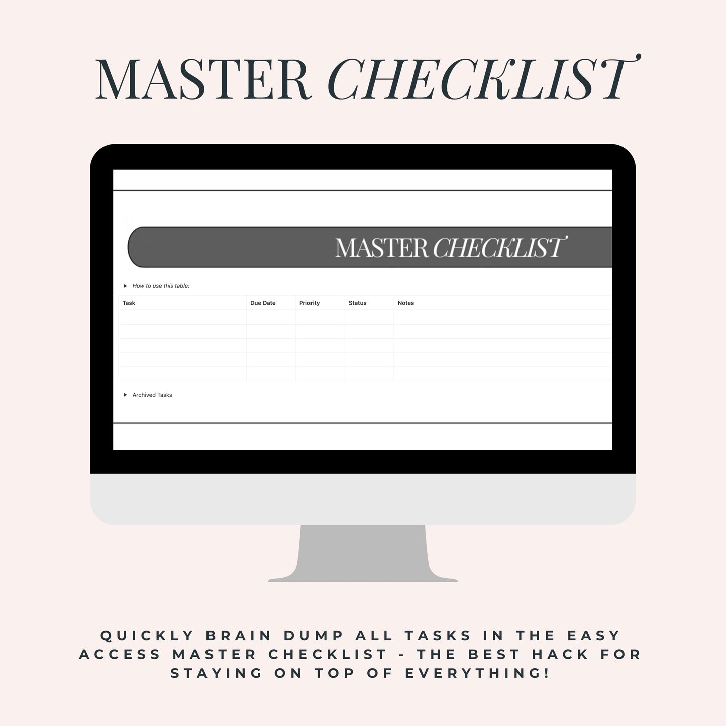 Aesthetic Notion Life Planner