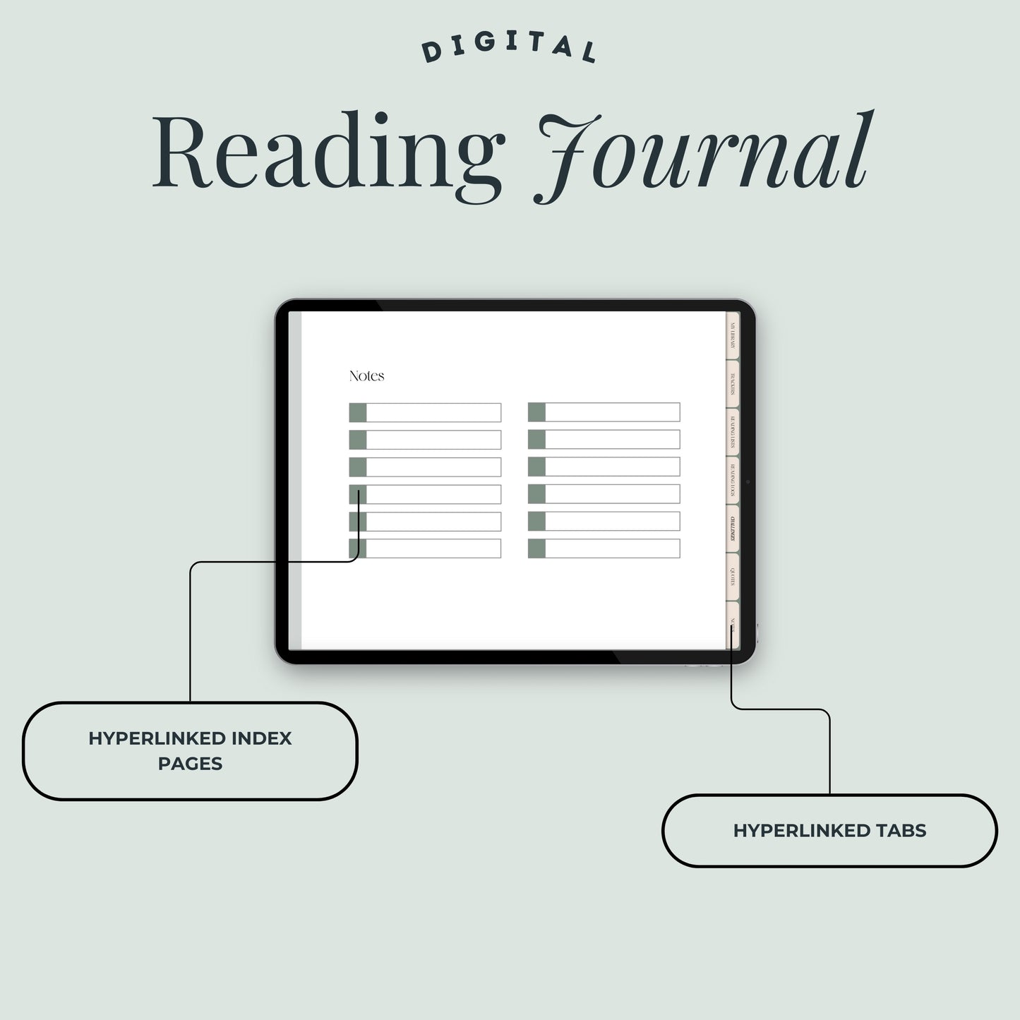 Digital Reading Journal Hyperlinked
