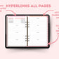 Retro Pink 2024 Horizontal Dated Hyperlinked Digital Planner