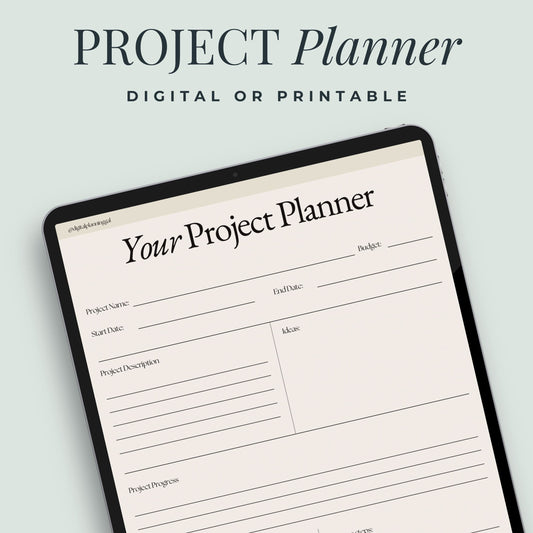 Project Planner Insert Template