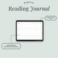Minimal Cozy Digital Reading Journal, Goodnotes Digital Reading Journal, Hyperlinked Reading Journal, Reading Planner