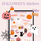 Halloween Doodle Digital Stickers for Goodnotes and Planners, Halloween Aesthetic Planner Digital Stickers, Goodnotes Halloween