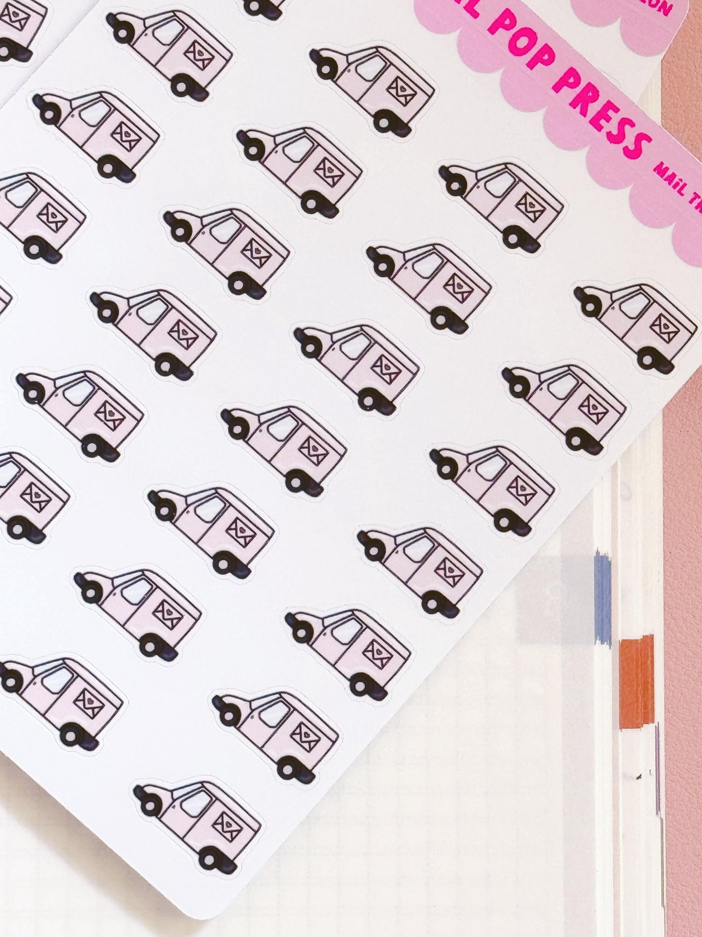 Mail Truck Icon Doodle Stickers, Mail Icon Stickers, Doodle Planner Stickers, Doodle Happy Mail Planner Stickers, Mail Stickers