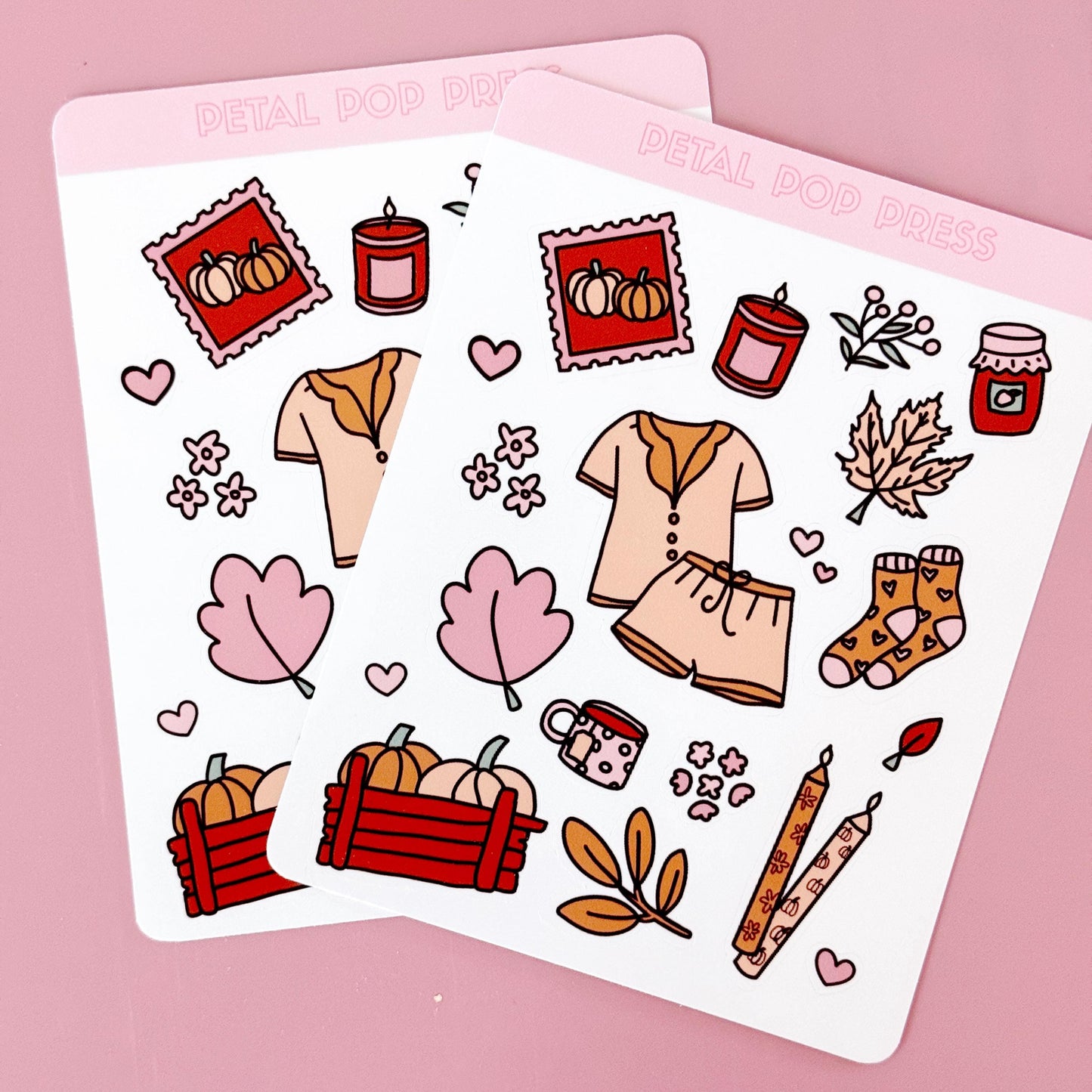 Fall Doodle Hand Drawn Sticker Sheet, Fall Journal Stickers, Fall Junk Journal Stickers, Autumn Doodle Stickers, Stickers for Fall