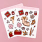 Fall Doodle Hand Drawn Sticker Sheet, Fall Journal Stickers, Fall Junk Journal Stickers, Autumn Doodle Stickers, Stickers for Fall