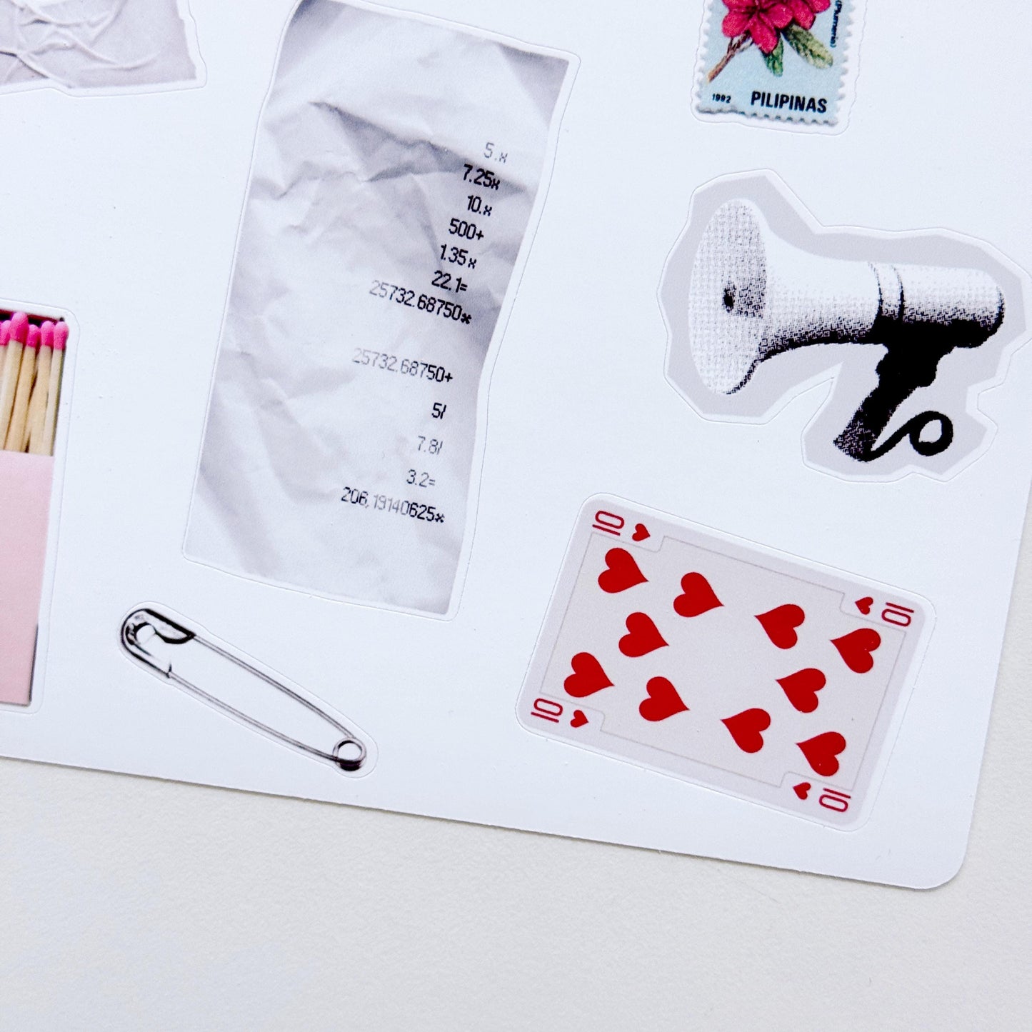 Junk Journaling Ephemera Stickers, Junk Journal Stickers, Stickers for Junk Journal Spreads, Realistic Junk Journal Stickers