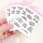Christmas Script Stickers for Planners, Planner Script Stickers, Script Christmas Bucketlist Stickers