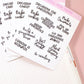 Christmas Script Stickers for Planners, Planner Script Stickers, Script Christmas Bucketlist Stickers