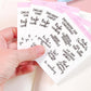 Christmas Script Stickers for Planners, Planner Script Stickers, Script Christmas Bucketlist Stickers