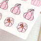 Pink Retro Pumpkins Fall Stickers, Pink Fall Deco Stickers for Planners or Junk Journals, Pumpkin Sticker Sheet, Retro Fall Stickers