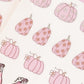 Pink Retro Pumpkins Fall Stickers, Pink Fall Deco Stickers for Planners or Junk Journals, Pumpkin Sticker Sheet, Retro Fall Stickers