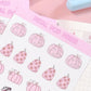 Pink Retro Pumpkins Fall Stickers, Pink Fall Deco Stickers for Planners or Junk Journals, Pumpkin Sticker Sheet, Retro Fall Stickers
