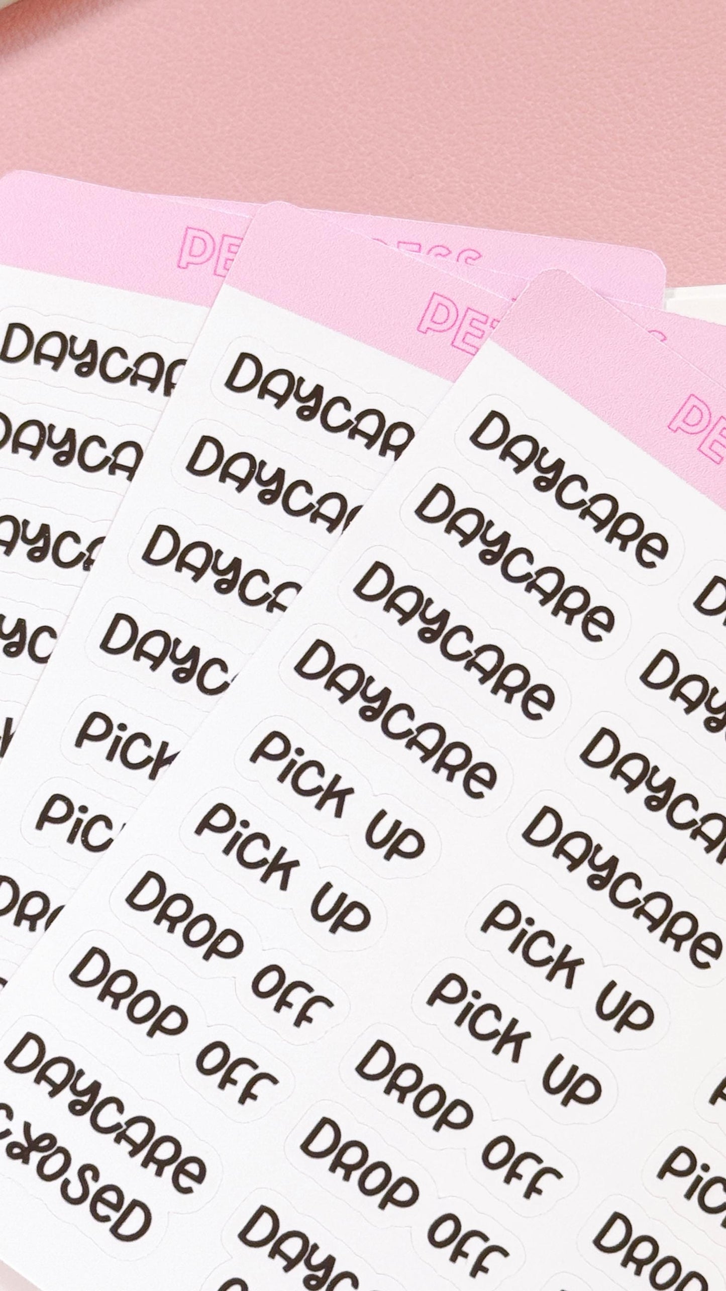 Daycare Script Stickers for Planners, Planner Script Stickers, Script Daycare Stickers, Parenting Planner Stickers, Mom Planner Stickers