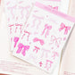 Coquette Pink Bows Sticker Sheet, Decorative Junk Journal Bows Sticker Sheet, Bows Decorative Stickers for Planners