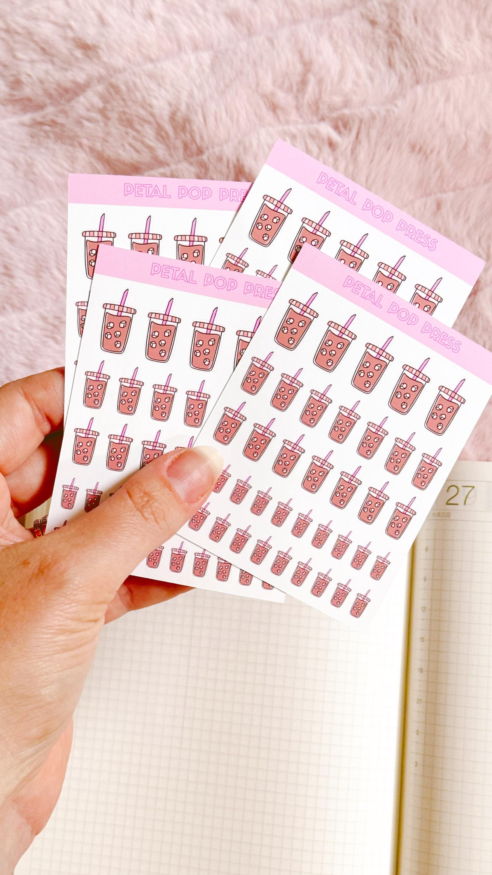 Iced Codfee Icon Doodle Stickers, Coffee Icon Stickers, Kawaii Coffee Planner Stickers, Doodle Iced Coffee Planner Stickers, Coffee Stickers