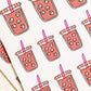 Iced Codfee Icon Doodle Stickers, Coffee Icon Stickers, Kawaii Coffee Planner Stickers, Doodle Iced Coffee Planner Stickers, Coffee Stickers