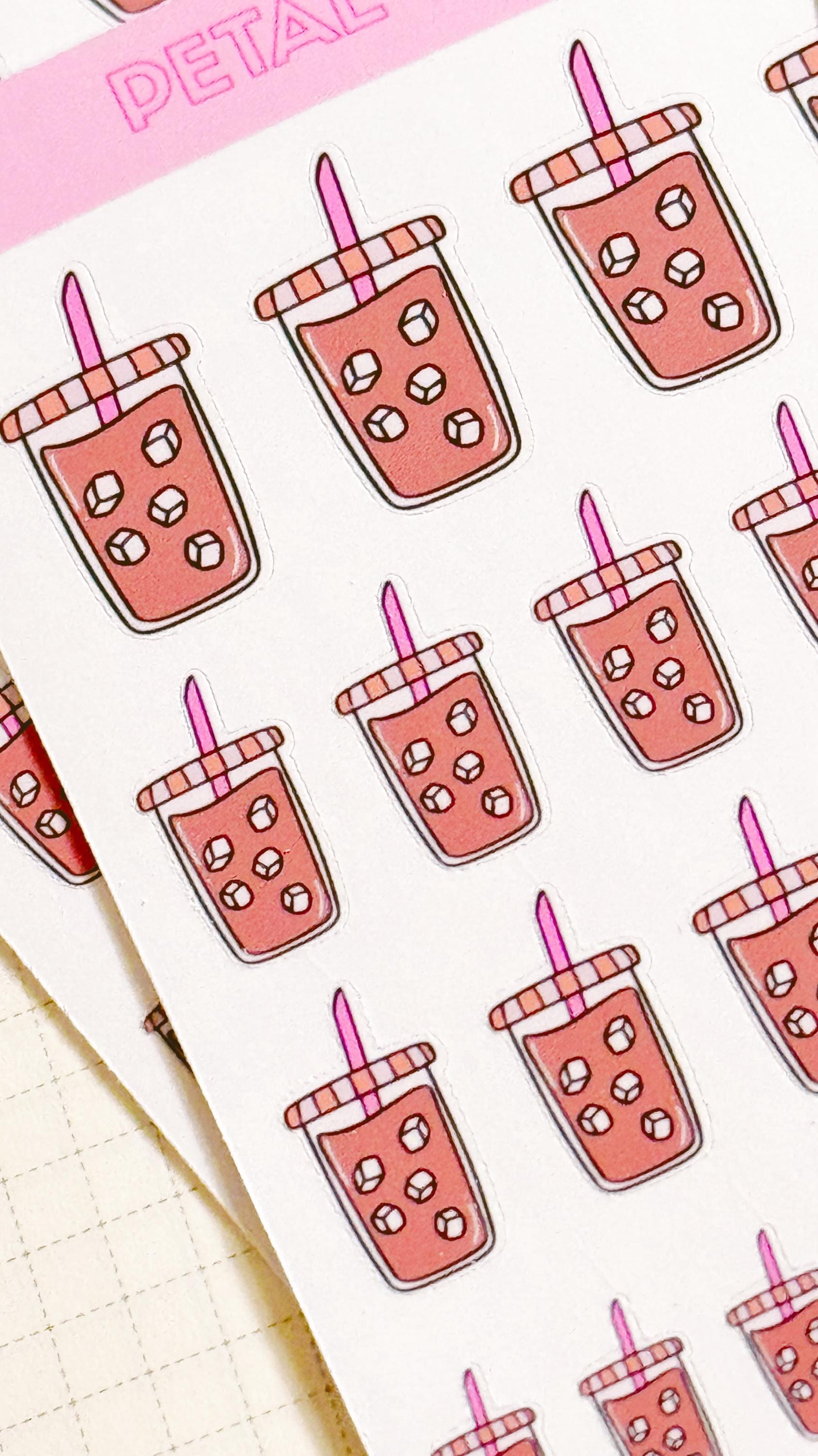 Iced Codfee Icon Doodle Stickers, Coffee Icon Stickers, Kawaii Coffee Planner Stickers, Doodle Iced Coffee Planner Stickers, Coffee Stickers