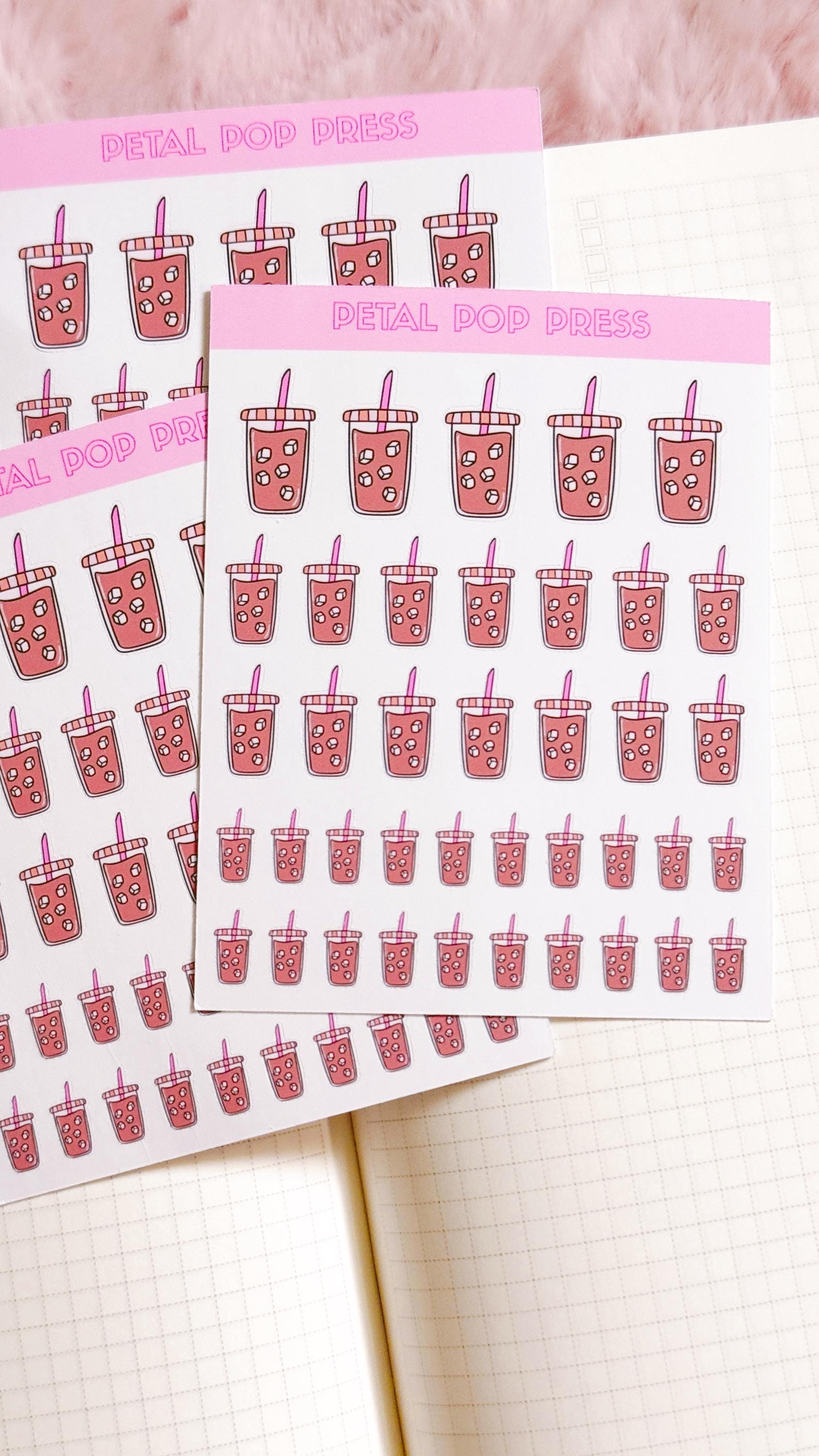Iced Codfee Icon Doodle Stickers, Coffee Icon Stickers, Kawaii Coffee Planner Stickers, Doodle Iced Coffee Planner Stickers, Coffee Stickers