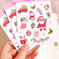 Doodle Christmas Decorative Sticker Sheet, Christmas Junk Journaling Stickers, Decorative Planner Stickers, Holiday Journaling Stickers