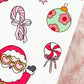 Doodle Christmas Decorative Sticker Sheet, Christmas Junk Journaling Stickers, Decorative Planner Stickers, Holiday Journaling Stickers