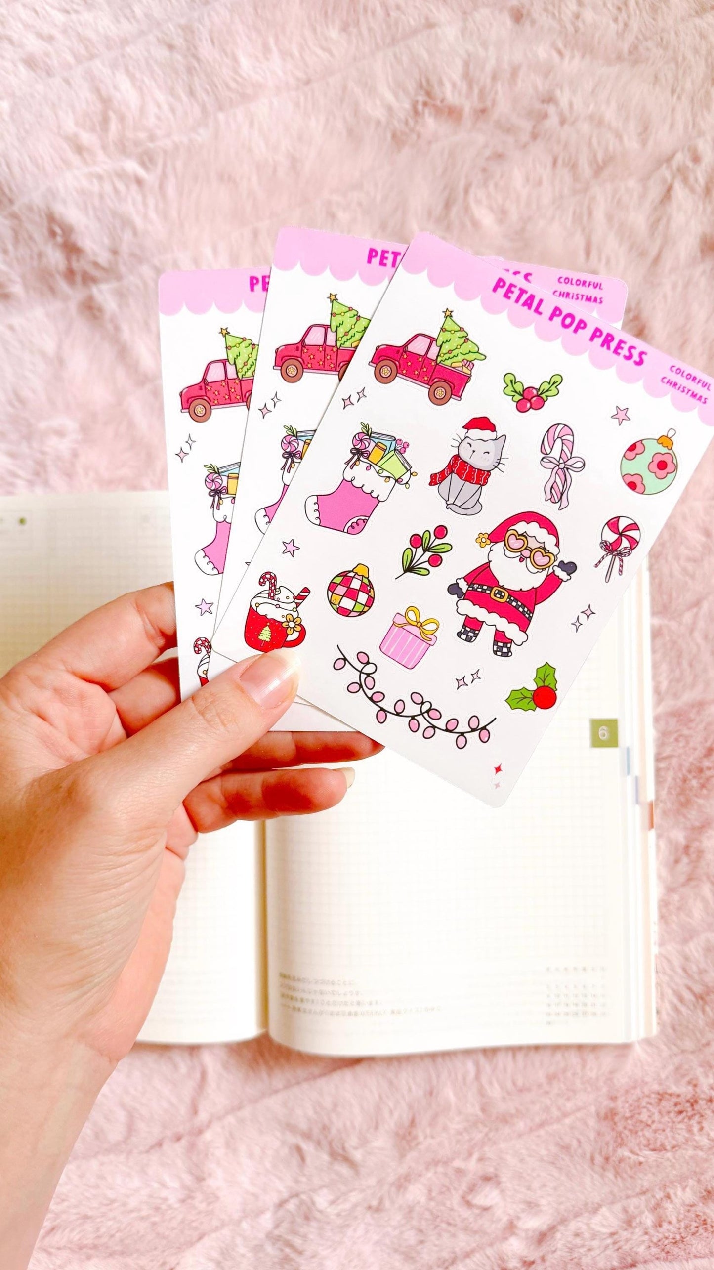 Doodle Christmas Decorative Sticker Sheet, Christmas Junk Journaling Stickers, Decorative Planner Stickers, Holiday Journaling Stickers
