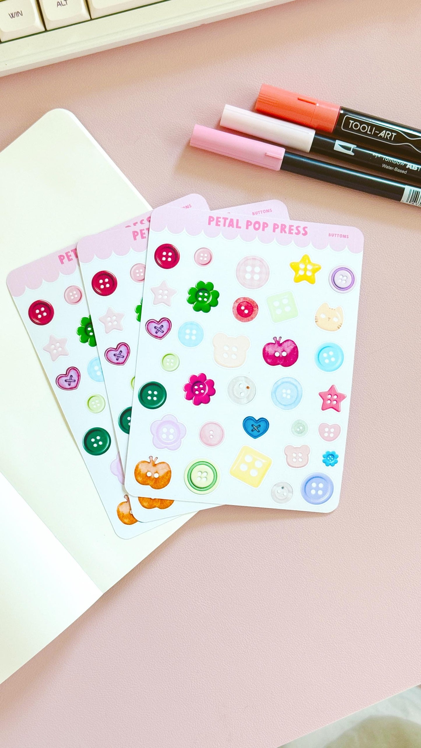 Junk Journaling Buttons Ephemera Stickers, Junk Journal Stickers, Stickers for Junk Journal Spreads, Buttons Junk Journal Stickers