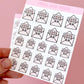 Sticker Happy Mail Icon Doodle Stickers, Sticker Mail Icon Stickers, Doodle Planner Stickers, Doodle Happy Mail Planner Stickers