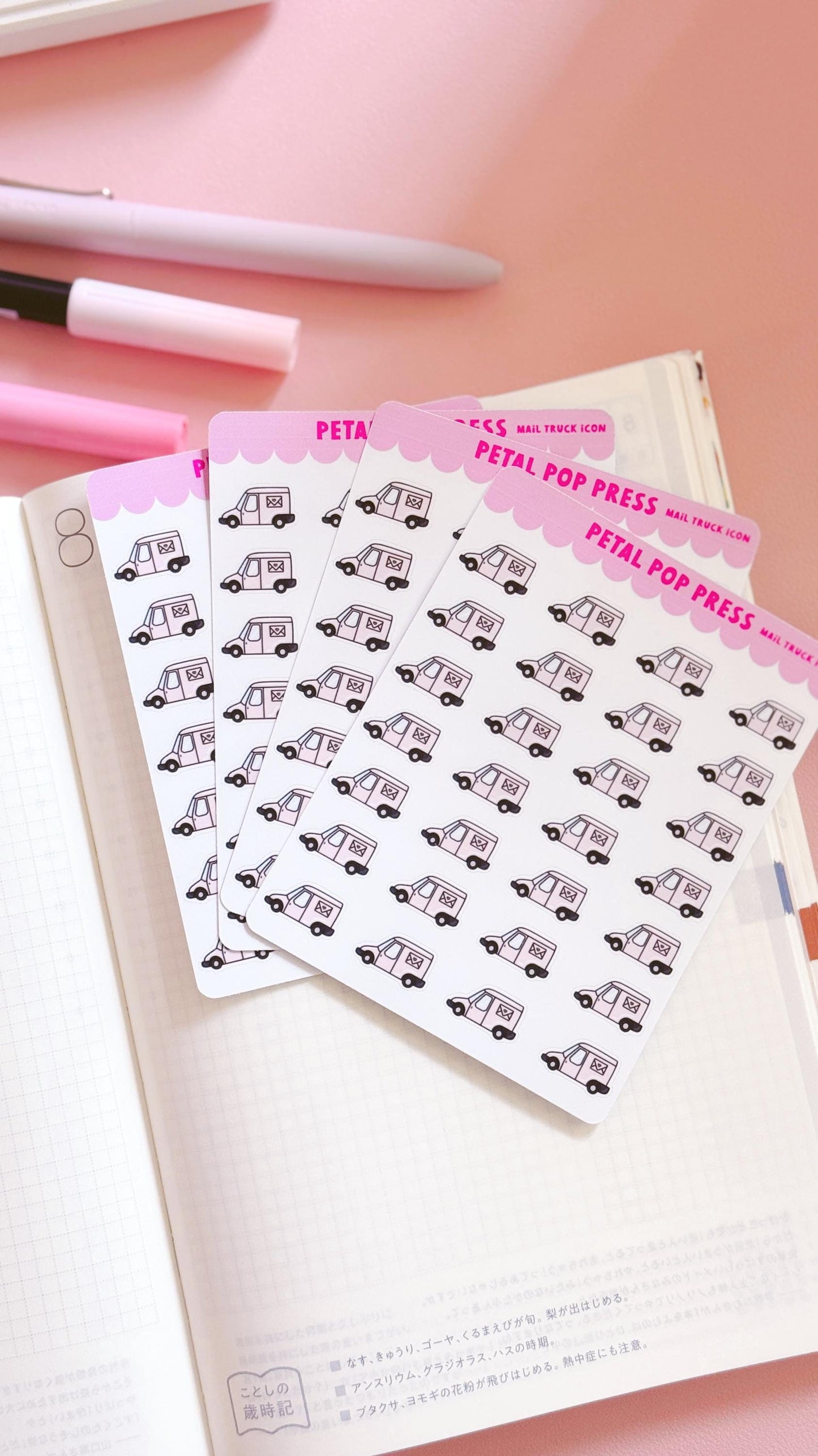 Mail Truck Icon Doodle Stickers, Mail Icon Stickers, Doodle Planner Stickers, Doodle Happy Mail Planner Stickers, Mail Stickers
