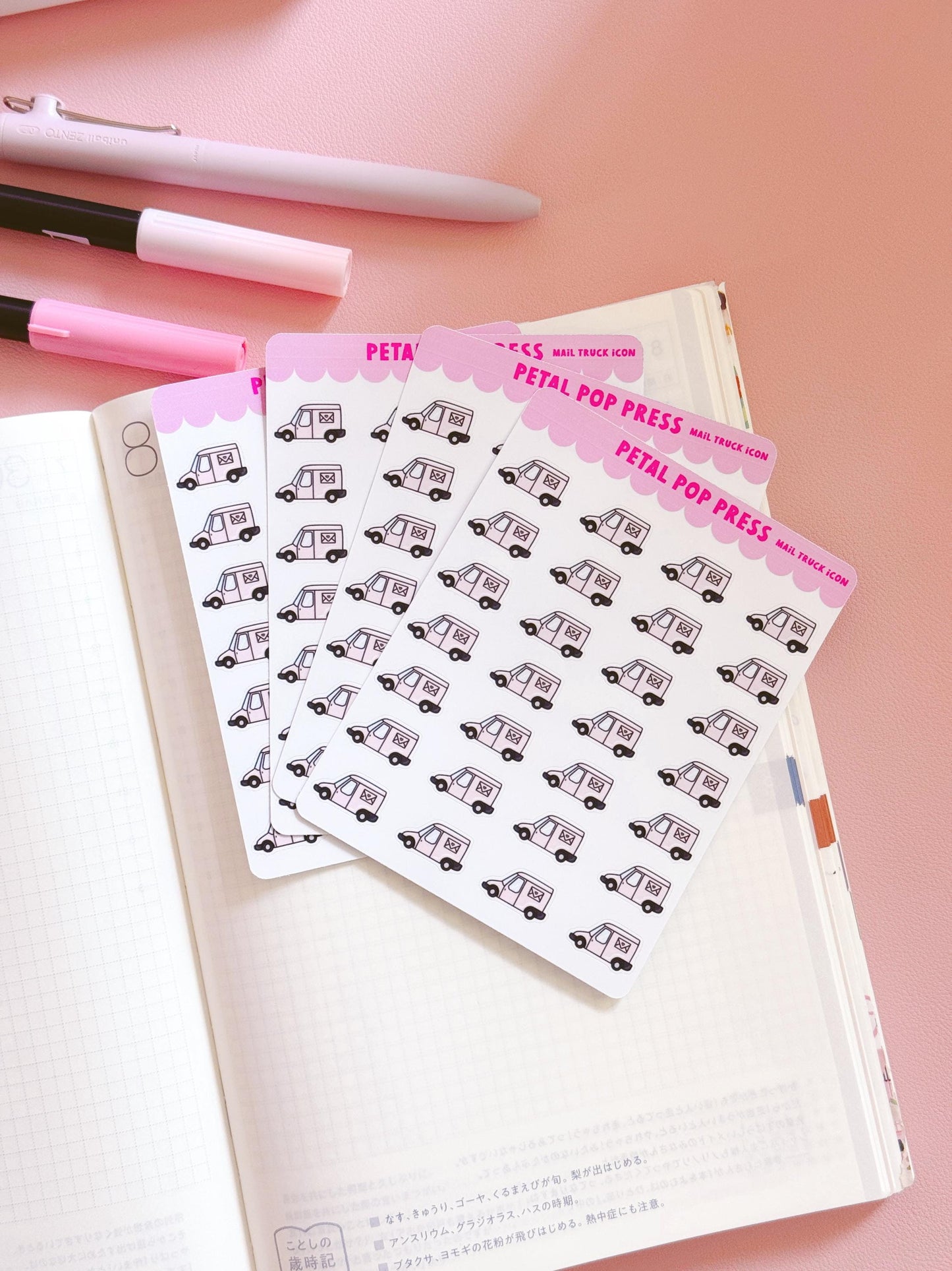 Mail Truck Icon Doodle Stickers, Mail Icon Stickers, Doodle Planner Stickers, Doodle Happy Mail Planner Stickers, Mail Stickers