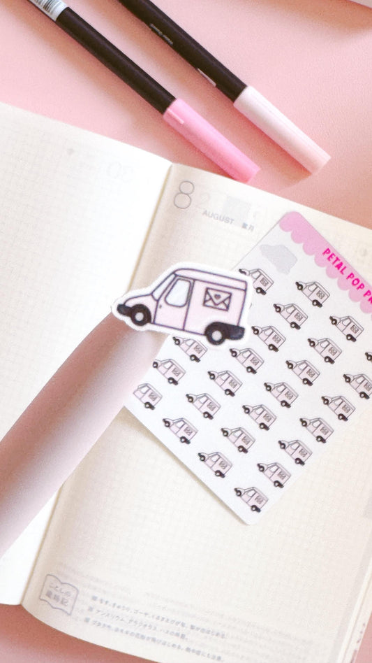 Mail Truck Icon Doodle Stickers, Mail Icon Stickers, Doodle Planner Stickers, Doodle Happy Mail Planner Stickers, Mail Stickers