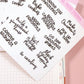 Christmas Script Stickers for Planners, Planner Script Stickers, Script Christmas Bucketlist Stickers