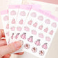Pink Retro Pumpkins Fall Stickers, Pink Fall Deco Stickers for Planners or Junk Journals, Pumpkin Sticker Sheet, Retro Fall Stickers