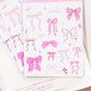 Coquette Pink Bows Sticker Sheet, Decorative Junk Journal Bows Sticker Sheet, Bows Decorative Stickers for Planners