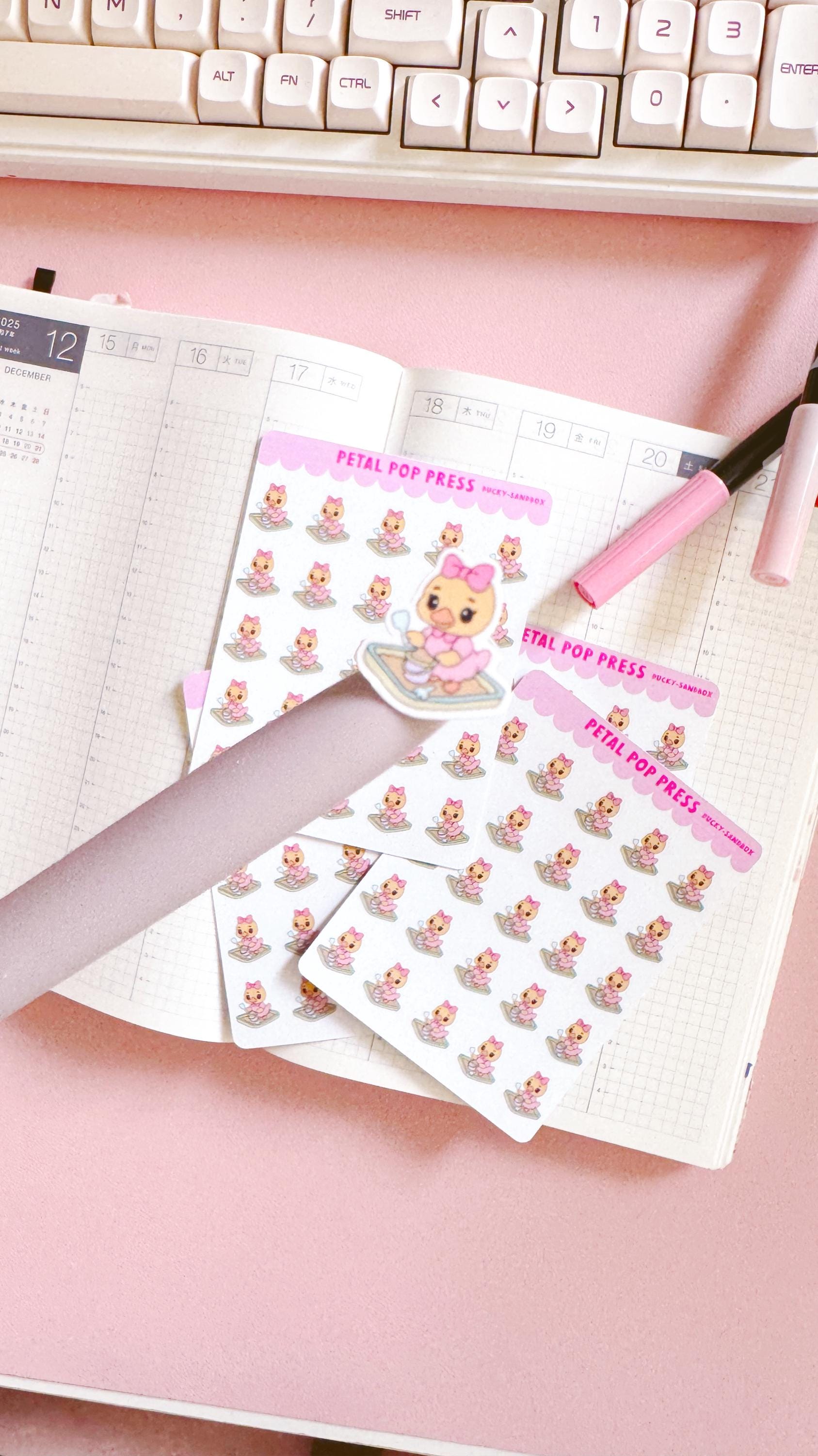 Sandbox Icon Doodle Stickers, Duck Icon Stickers, Kawaii Character Planner Stickers, Doodle Playground Planner Stickers, Mom Stickers