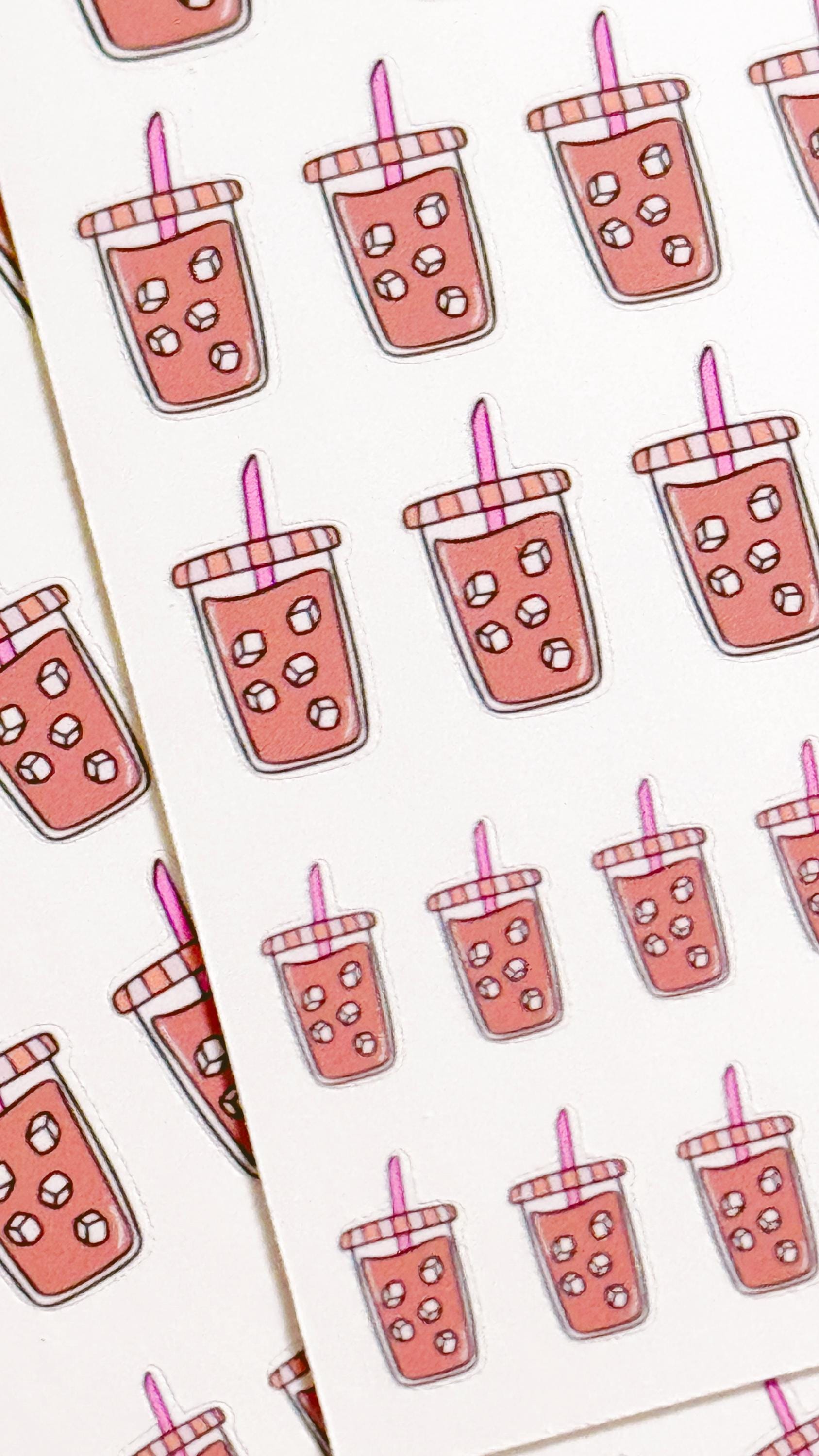 Iced Codfee Icon Doodle Stickers, Coffee Icon Stickers, Kawaii Coffee Planner Stickers, Doodle Iced Coffee Planner Stickers, Coffee Stickers
