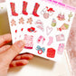 Country Christmas Decorative Sticker Sheet, Christmas Junk Journaling Stickers, Decorative Planner Stickers, Journaling Stickers