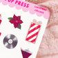 Christmas Collage Stickers: Junk Journal Ephemera, Planner Stickers