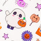 Kawaii Halloween Stickers for Planning or Junk Journaling, Kawaii Planner Stickers, Halloween Planner Stickers, Doodle Stickers