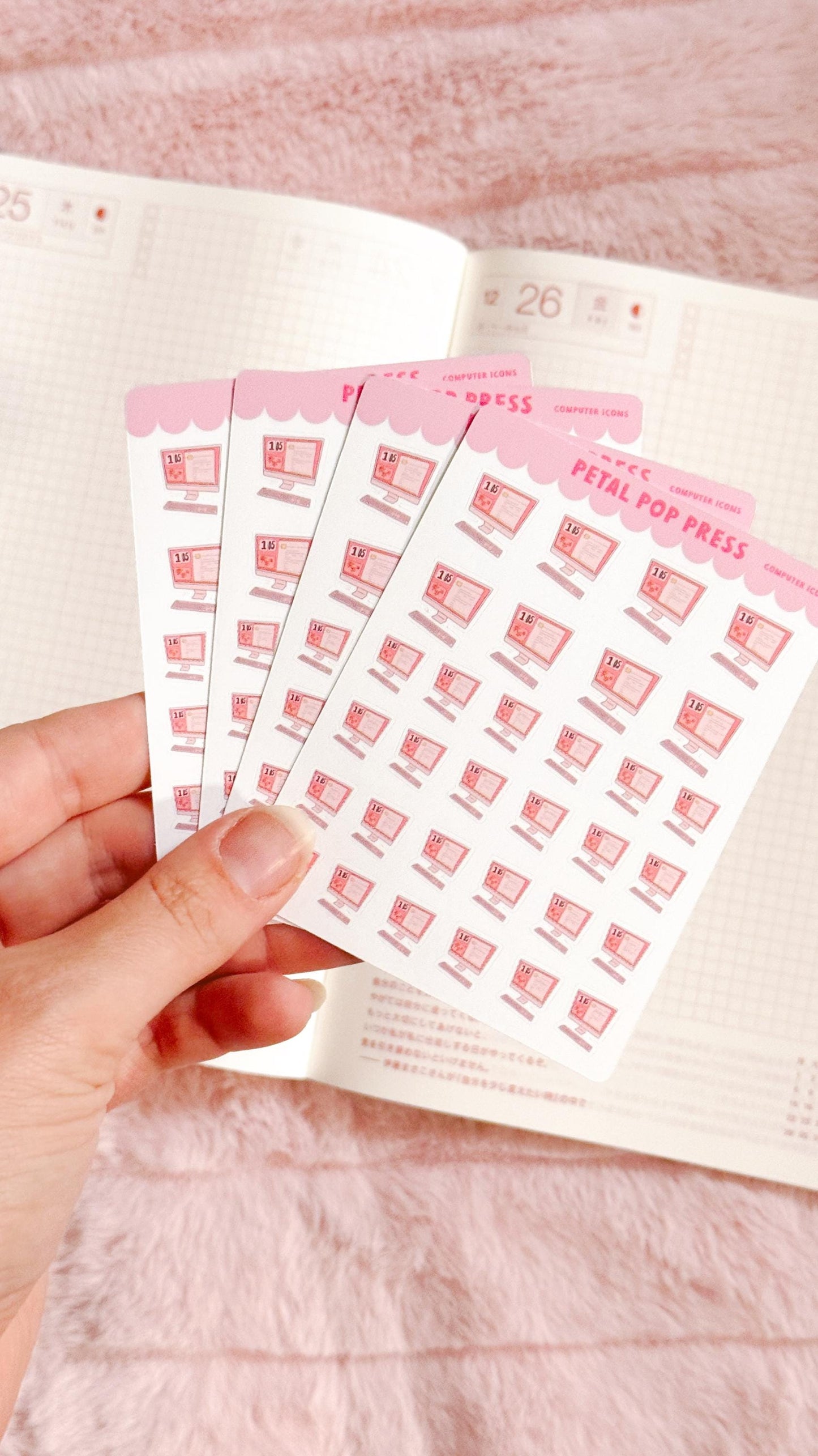 Computer Icon Doodle Stickers, Work Icon Stickers, Doodle Planner Stickers, Doodle Computer Work Planner Stickers, Work Stickers