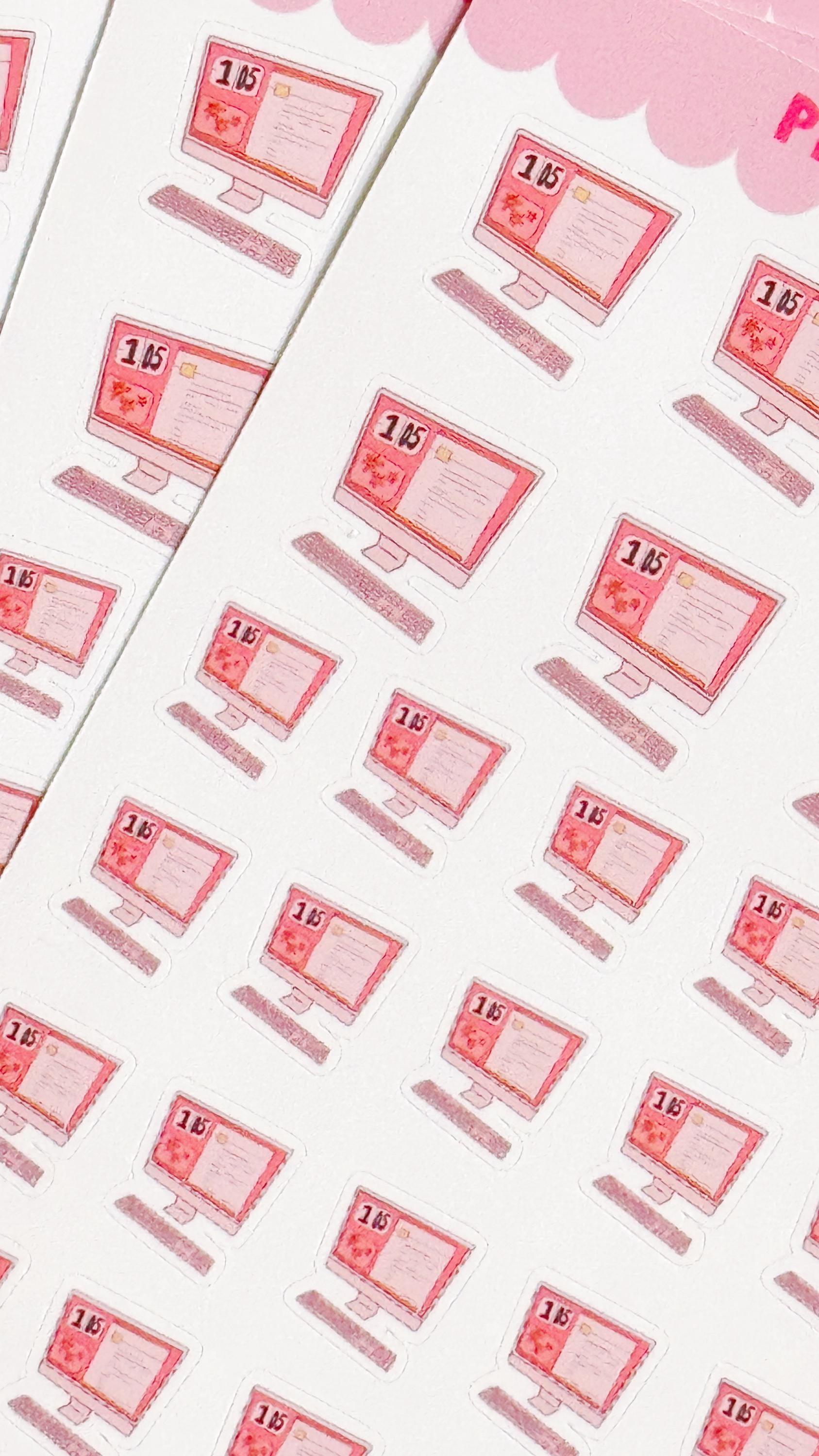 Computer Icon Doodle Stickers, Work Icon Stickers, Doodle Planner Stickers, Doodle Computer Work Planner Stickers, Work Stickers