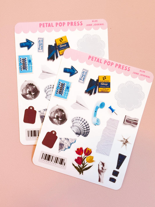 Junk Journaling Ephemera Stickers, Junk Journal Stickers, Stickers for Junk Journal Spreads, Realistic Junk Journal Stickers