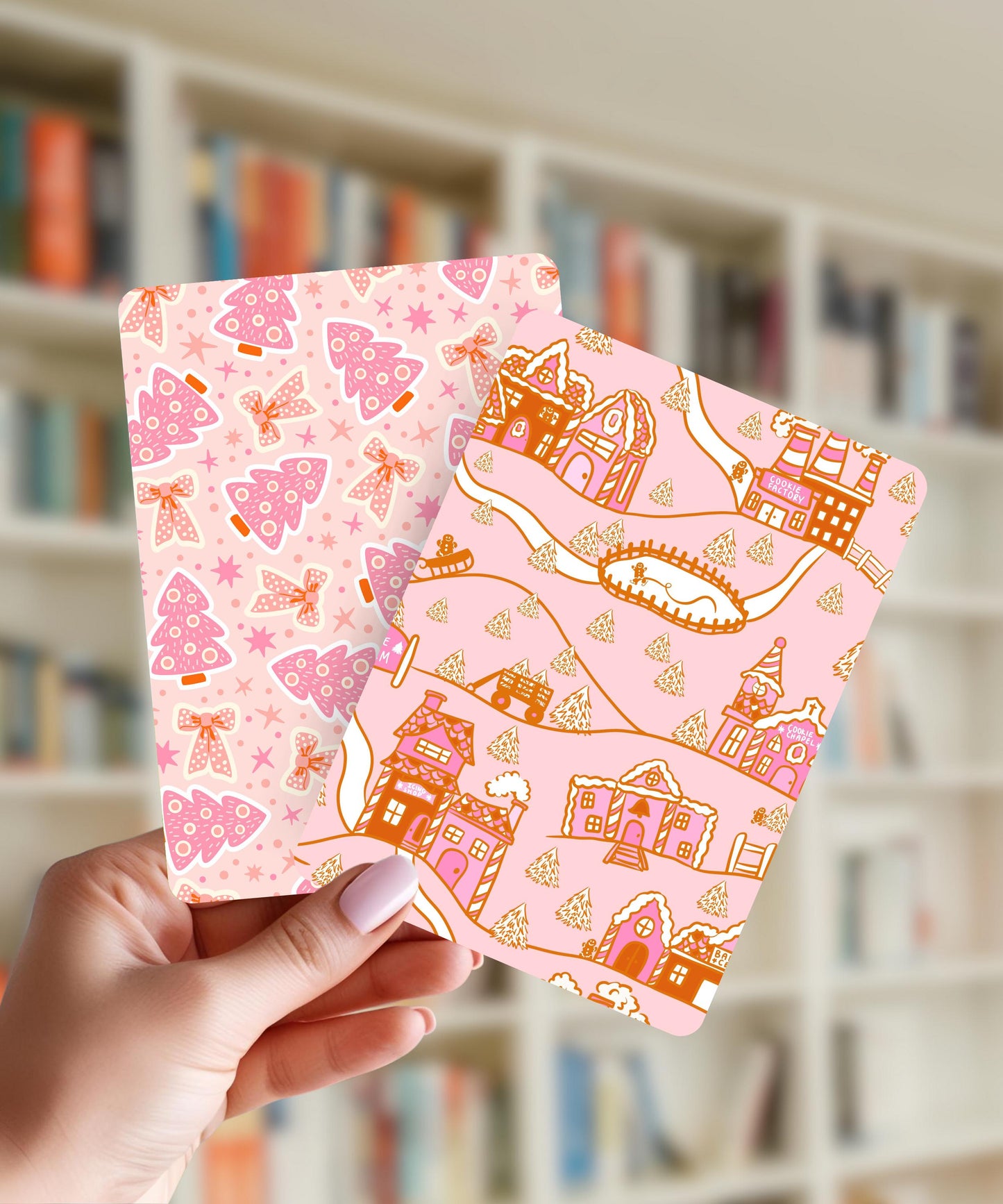 Pink Christmas Kindle Insert Bundle, Kobo Case Insert, Kindle Paperwhite Colorsoft Cardstock Insert, Gifts for Bookish Lovers