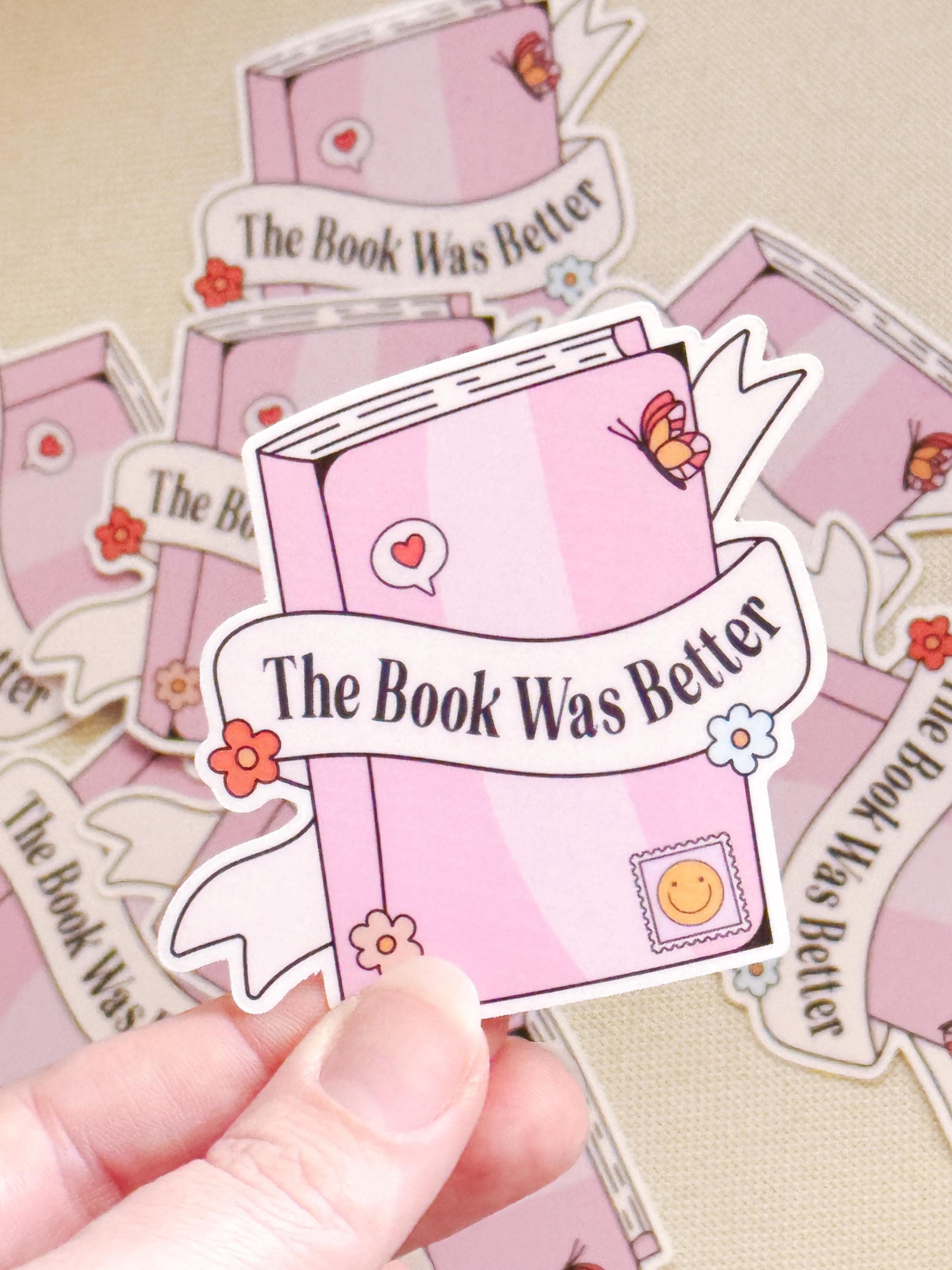 Bookish Girlie Sticker, Reading Bookish Girl Sticker, Retro Bookish Stickers, Book Lover Gift, The Book Was Better Sticker