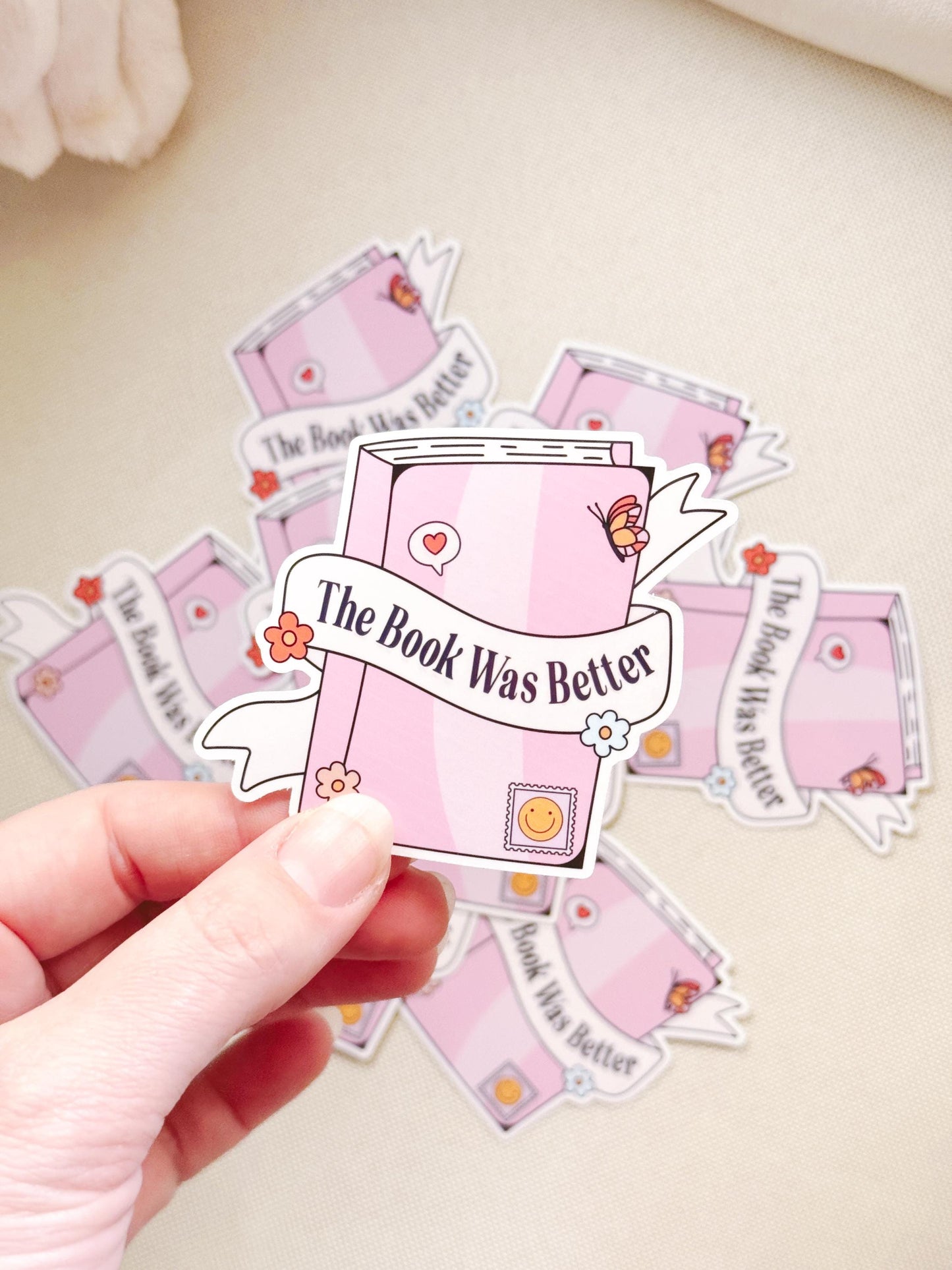 Bookish Girlie Sticker, Reading Bookish Girl Sticker, Retro Bookish Stickers, Book Lover Gift, The Book Was Better Sticker